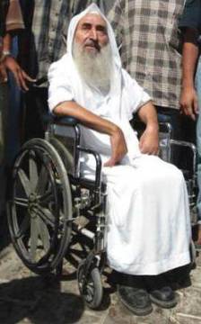 Hamas co-founder Ahmed Yassin photoed by Reuters in 2004